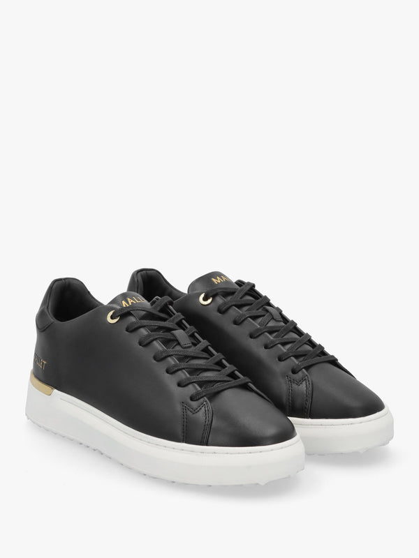 Men’s GRFTR Lite Black & Gold Leather Trainers