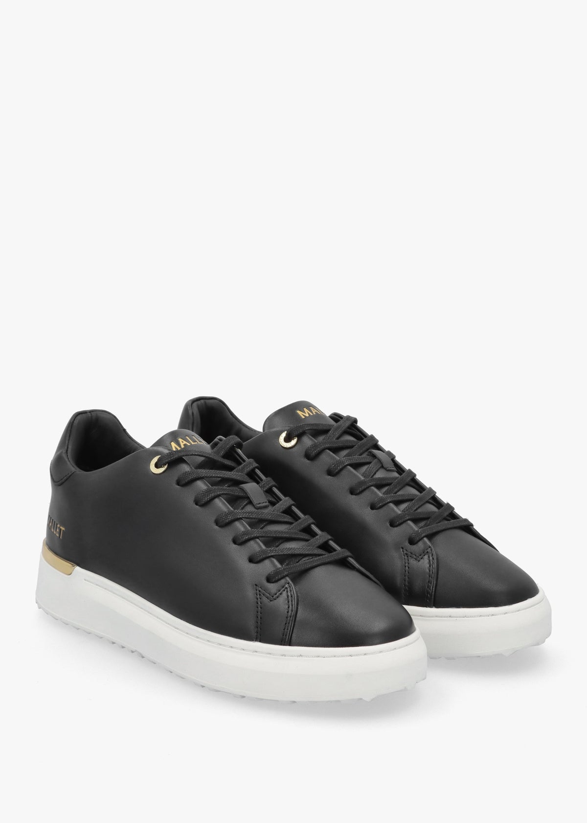 Men’s GRFTR Lite Black & Gold Leather Trainers