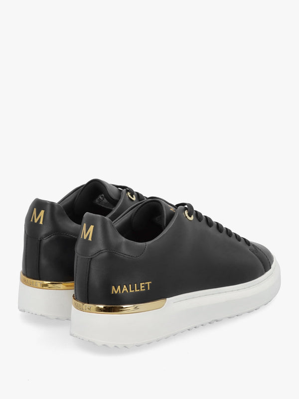 Men’s GRFTR Lite Black & Gold Leather Trainers
