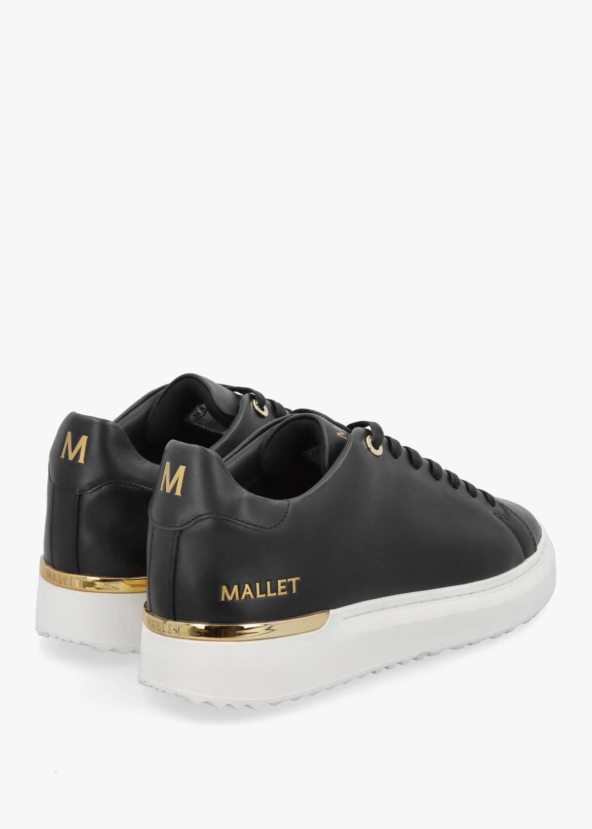 Men’s GRFTR Lite Black & Gold Leather Trainers