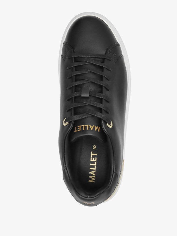 Men’s GRFTR Lite Black & Gold Leather Trainers