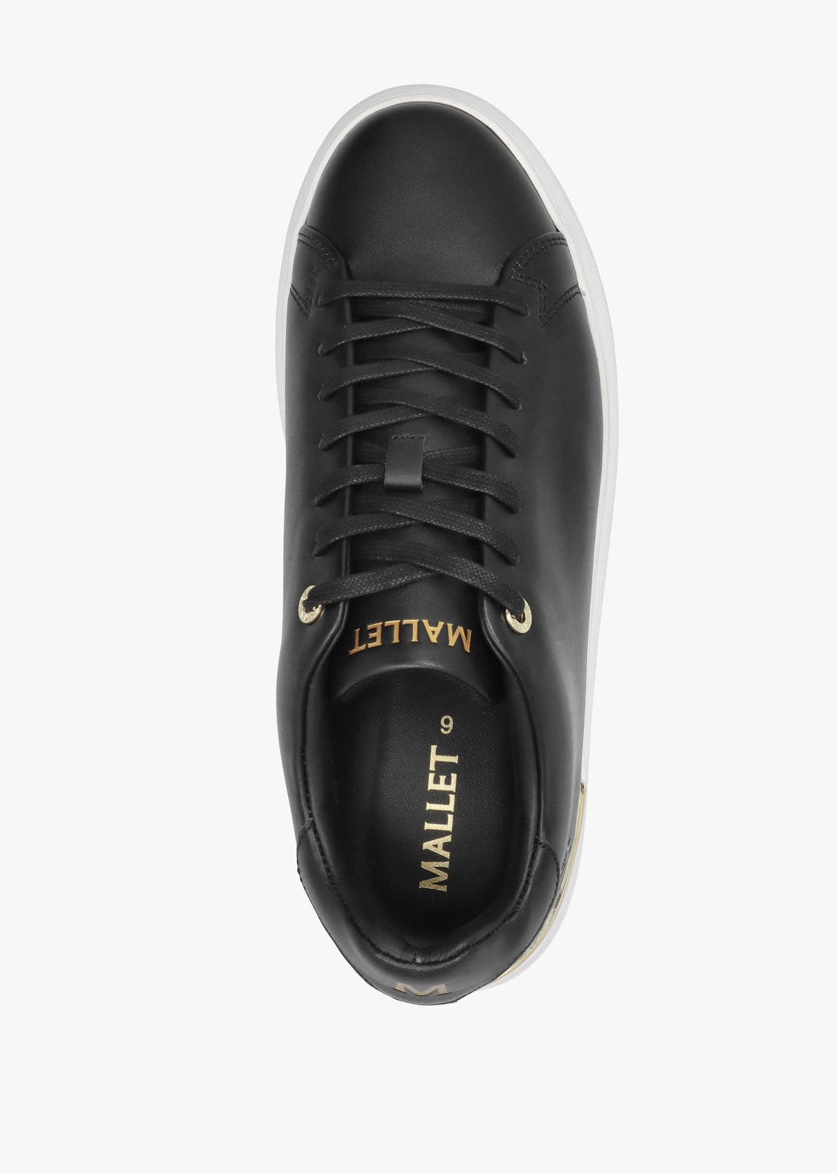Men’s GRFTR Lite Black & Gold Leather Trainers