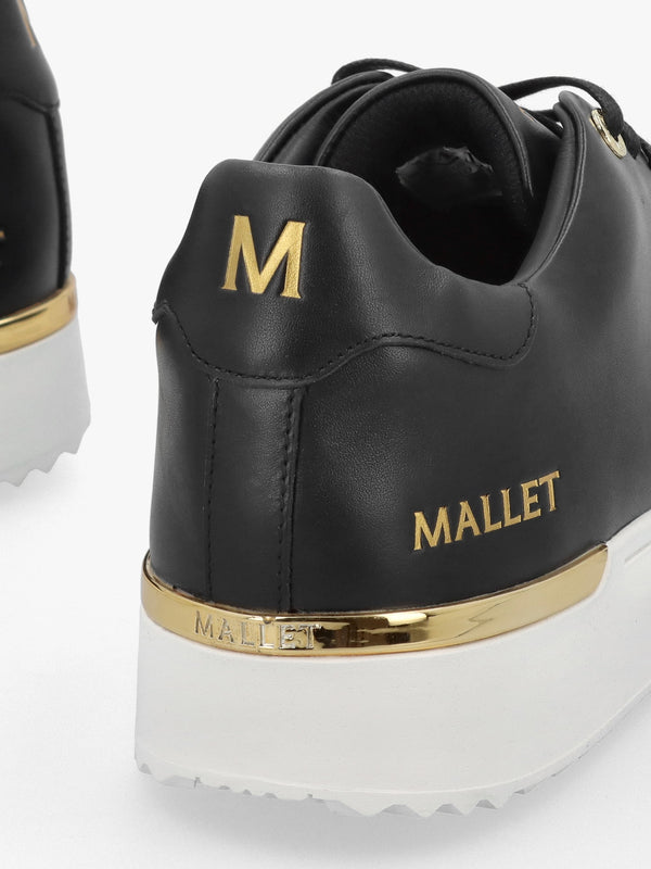 Men’s GRFTR Lite Black & Gold Leather Trainers