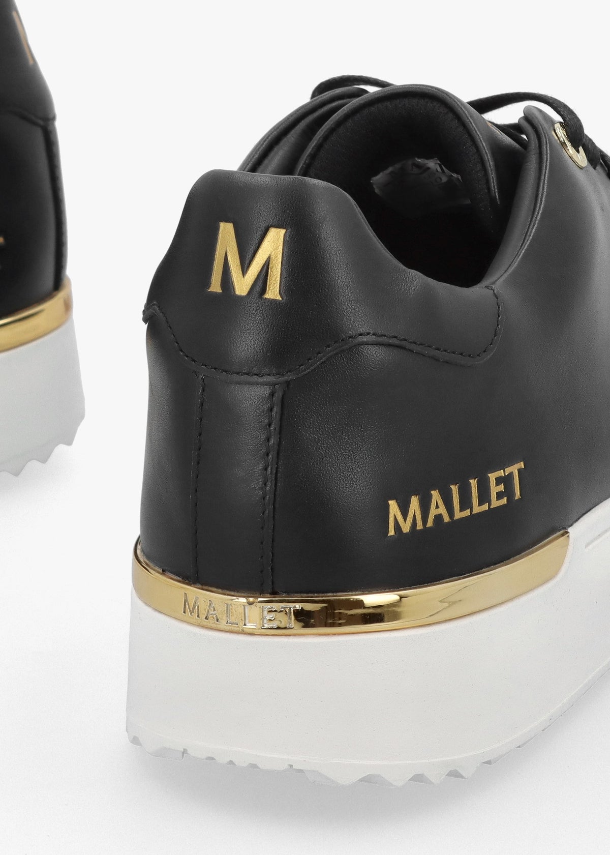 Men’s GRFTR Lite Black & Gold Leather Trainers