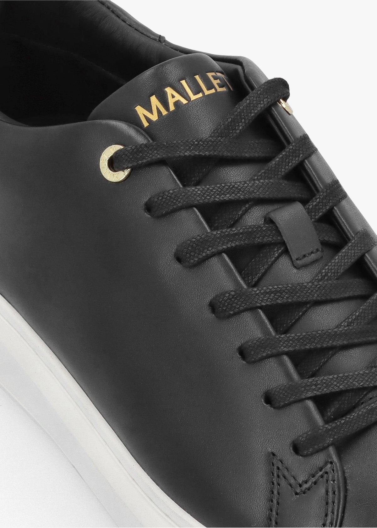 Men’s GRFTR Lite Black & Gold Leather Trainers
