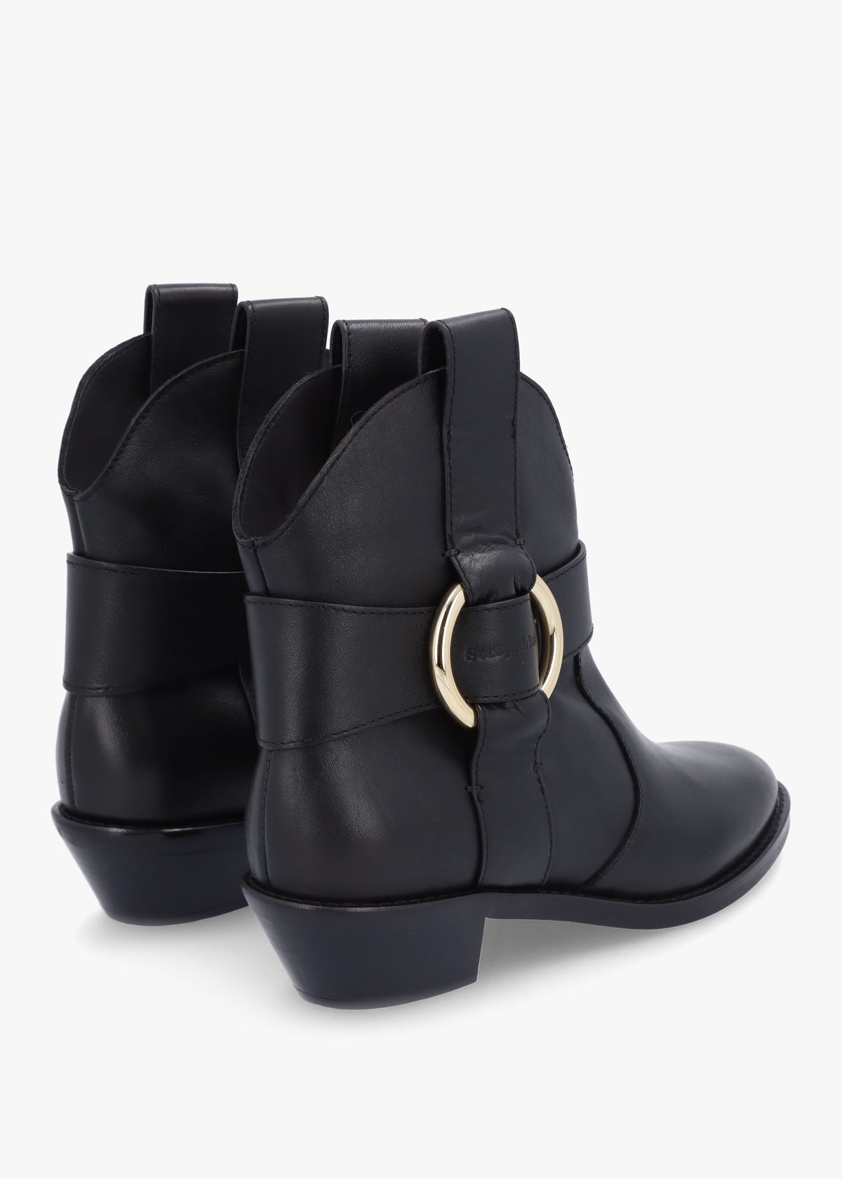 Black Leather Western Cowboy Boots