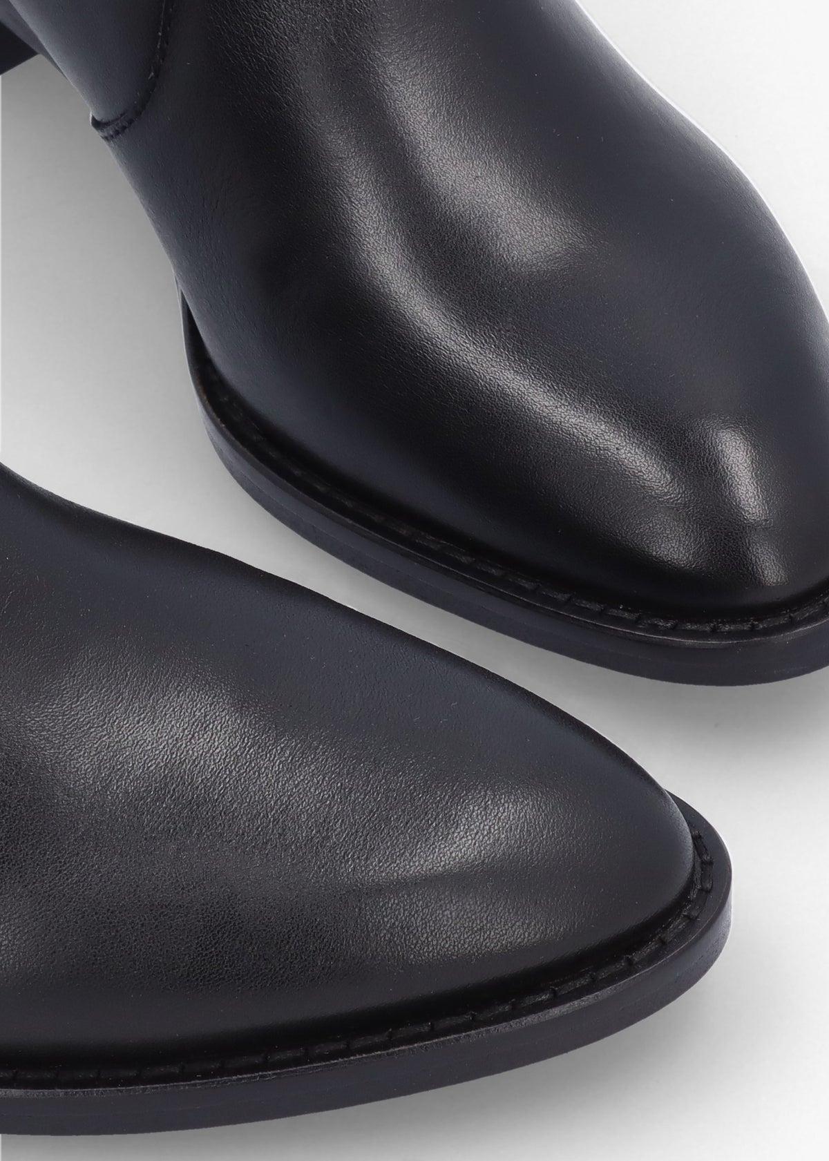 Black Leather Western Cowboy Boots