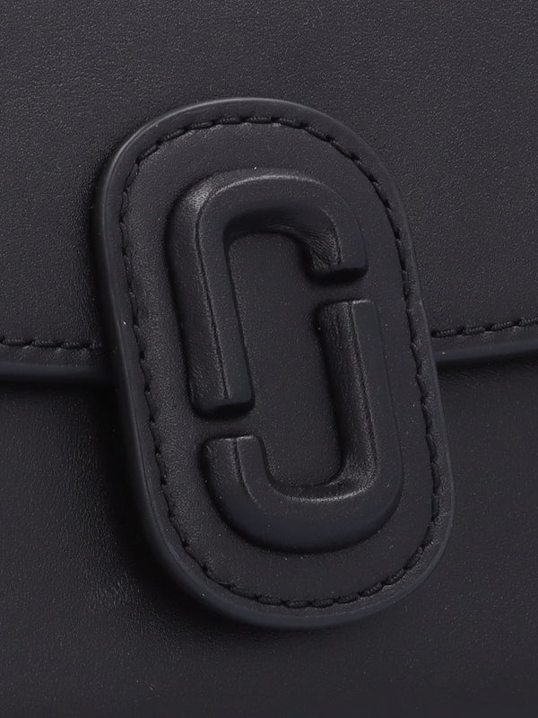 The Clover Black Leather Shoulder Bag