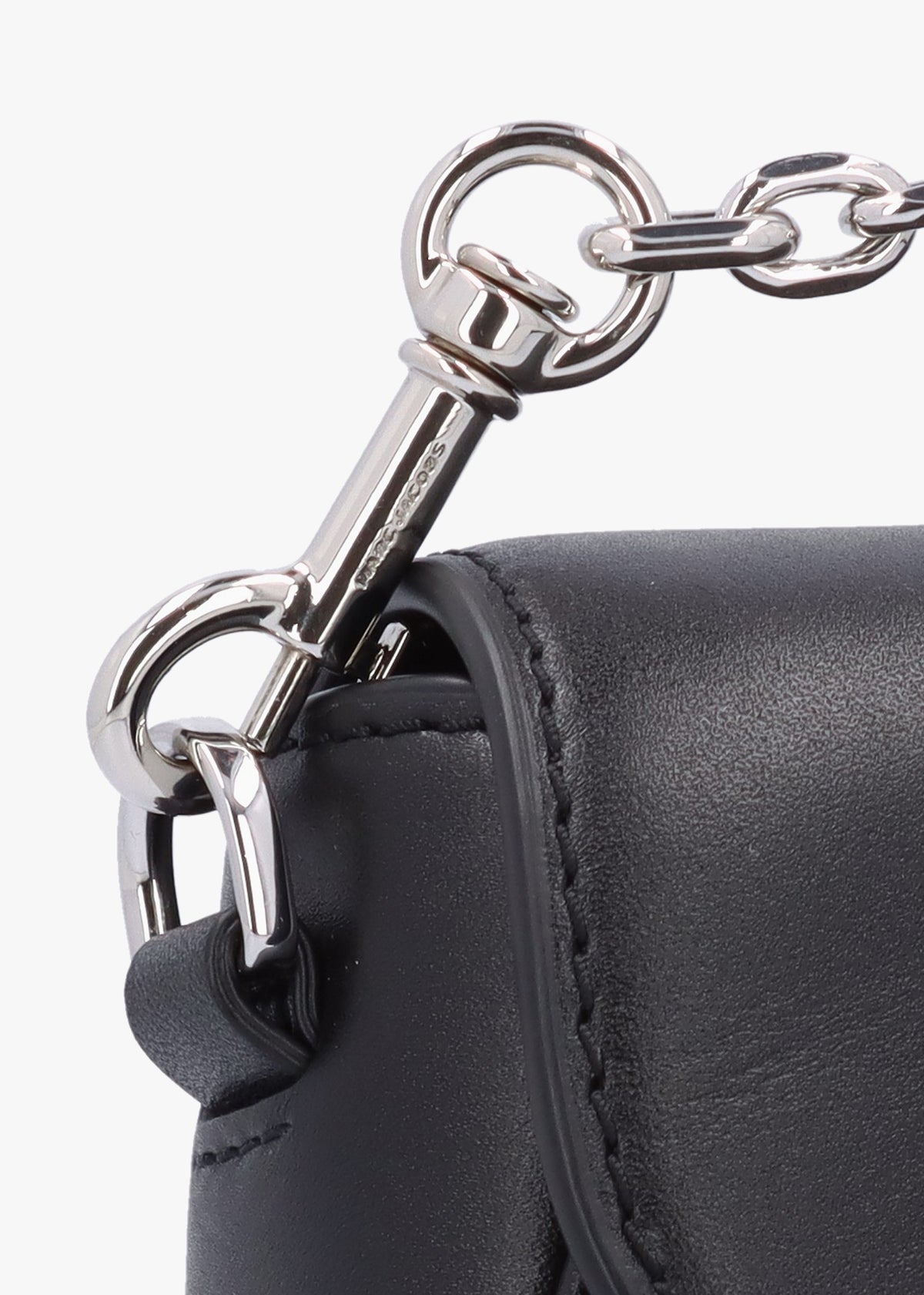 The Clover Black Leather Shoulder Bag