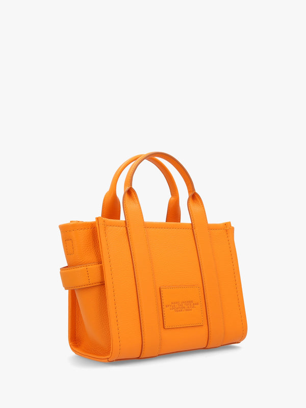 The Leather Small Tangerine Tote Bag