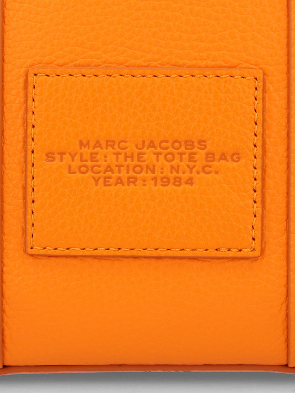 The Leather Small Tangerine Tote Bag
