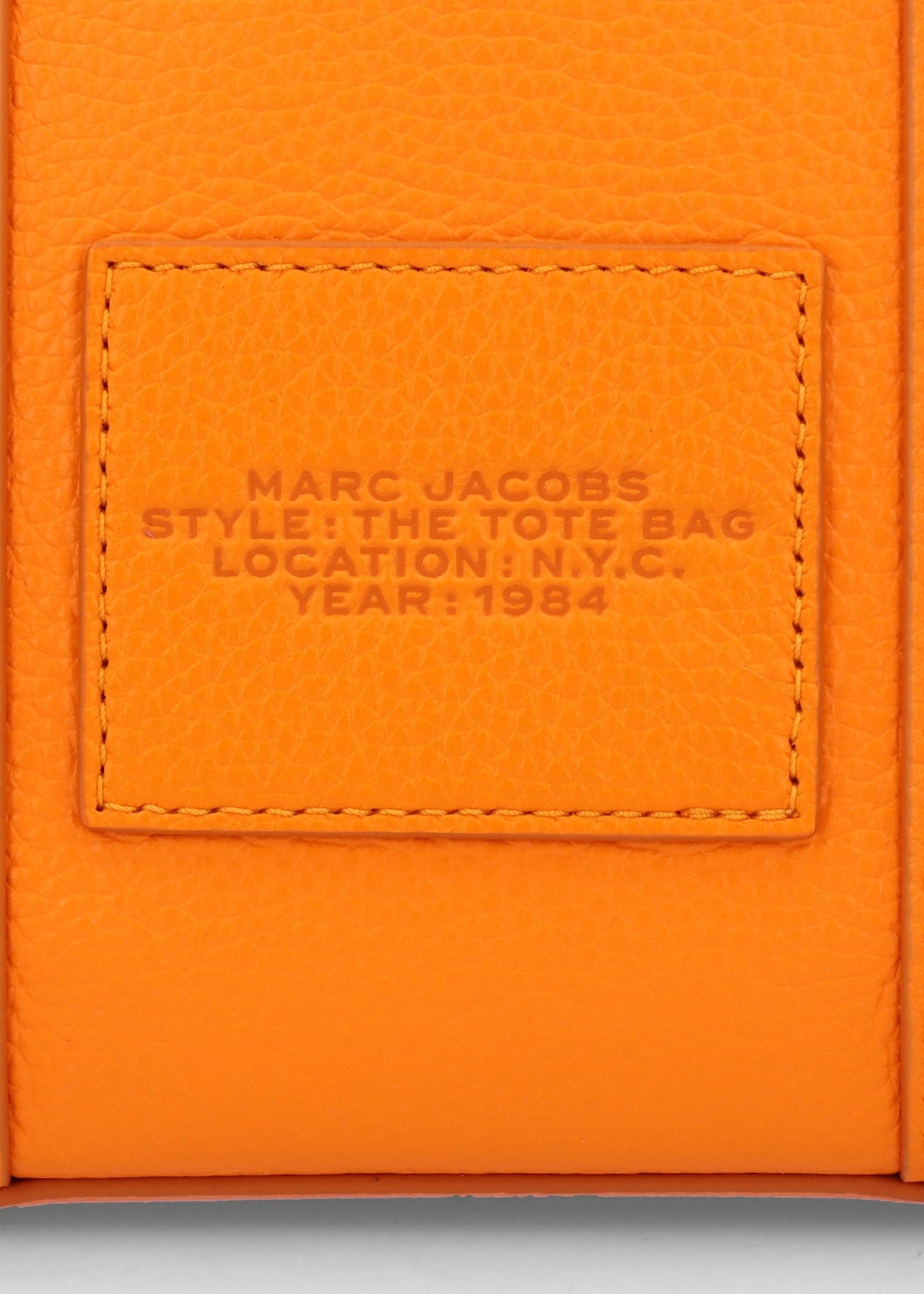 The Leather Small Tangerine Tote Bag
