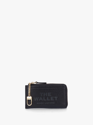 The Leather Top Zip Black Multi Wallet