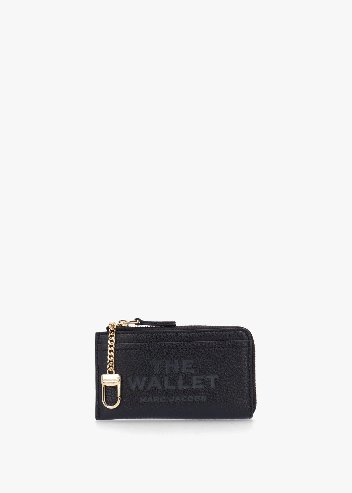 The Leather Top Zip Black Multi Wallet