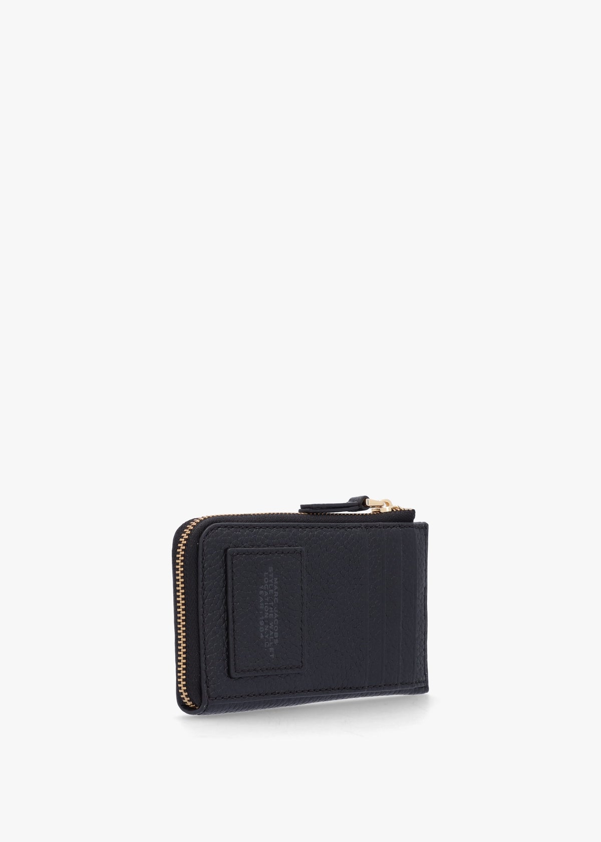The Leather Top Zip Black Multi Wallet