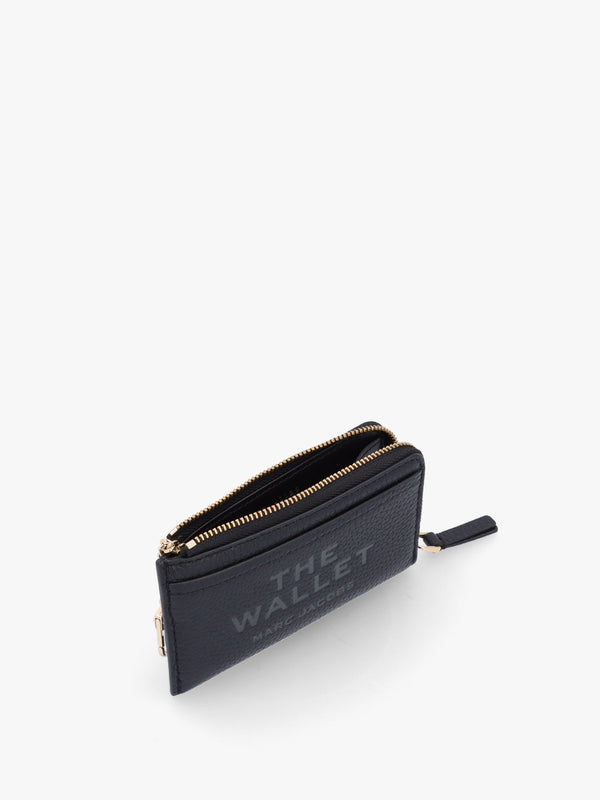 The Leather Top Zip Black Multi Wallet