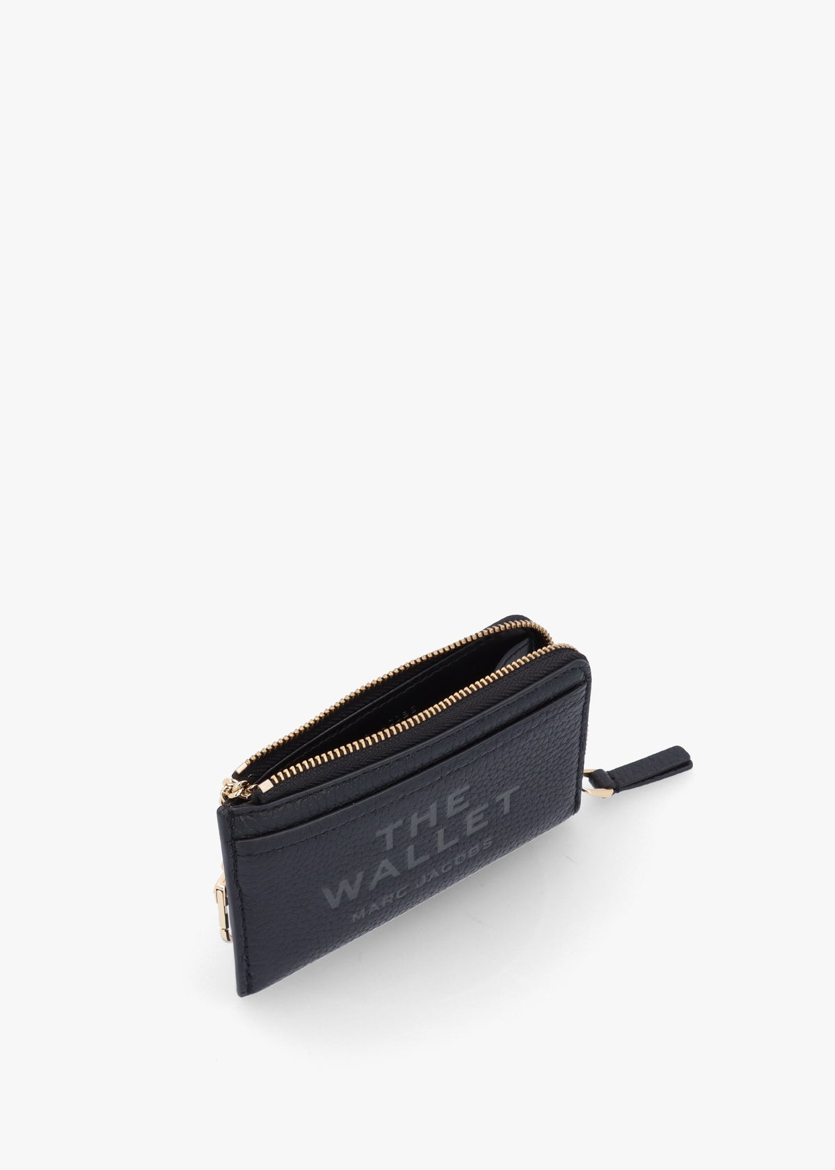 The Leather Top Zip Black Multi Wallet