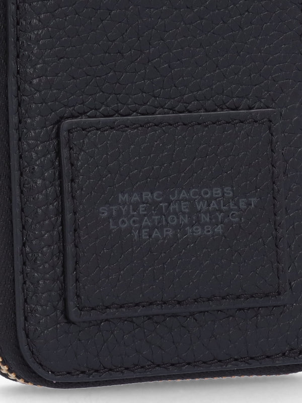 The Leather Top Zip Black Multi Wallet