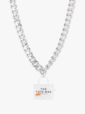 The Tote Bag Light Antique Silver Goldfish Necklace