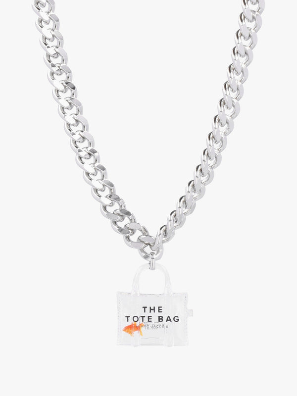 The Tote Bag Light Antique Silver Goldfish Necklace