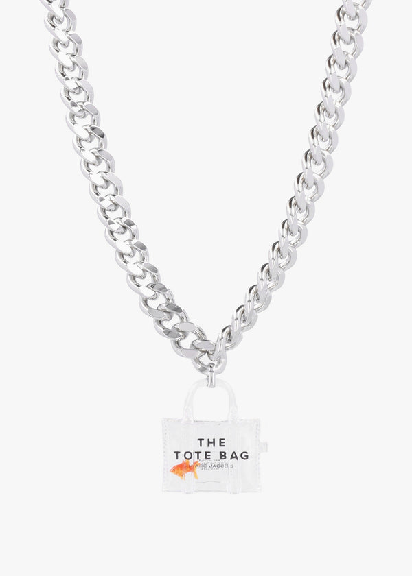 The Tote Bag Light Antique Silver Goldfish Necklace