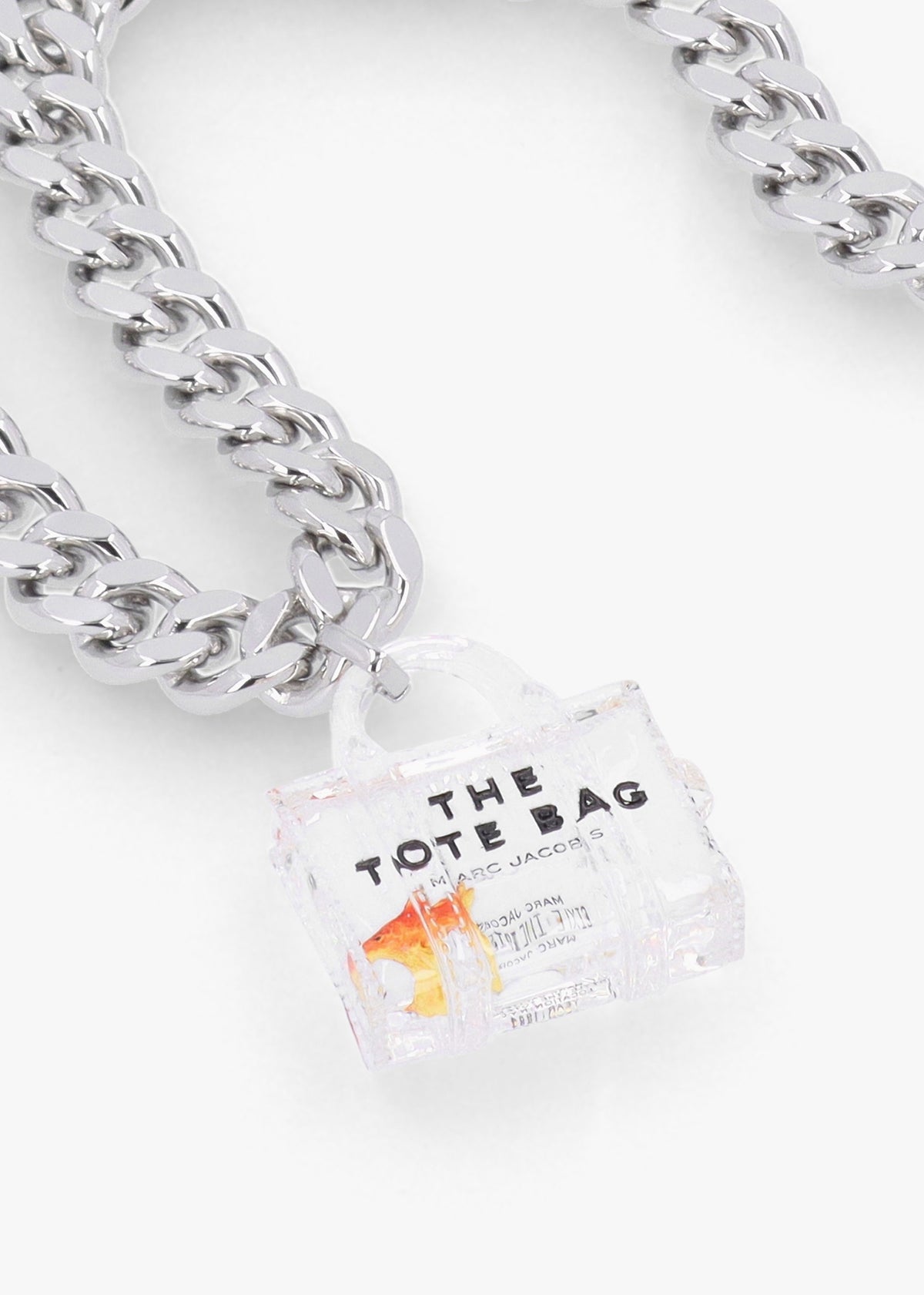 The Tote Bag Light Antique Silver Goldfish Necklace