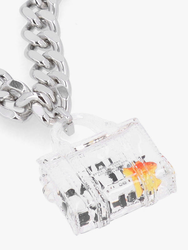 The Tote Bag Light Antique Silver Goldfish Necklace