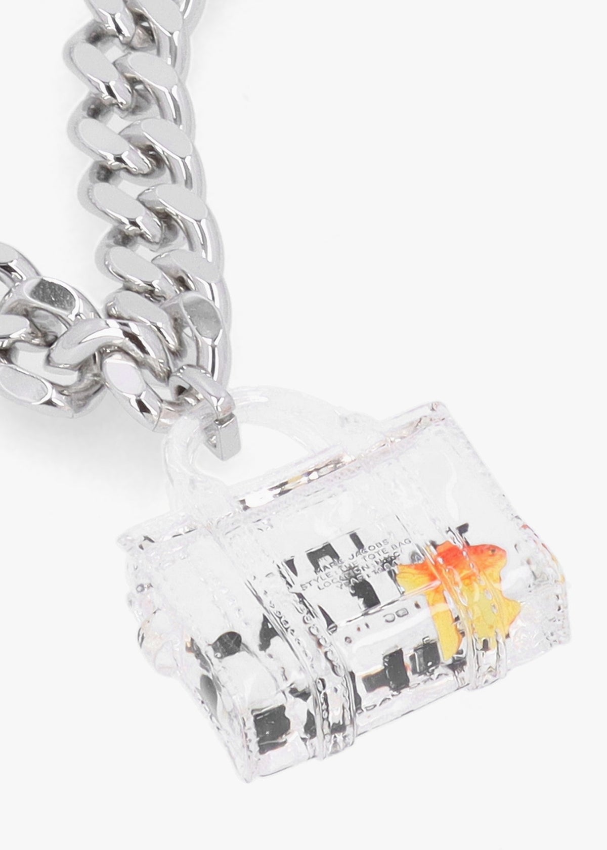 The Tote Bag Light Antique Silver Goldfish Necklace