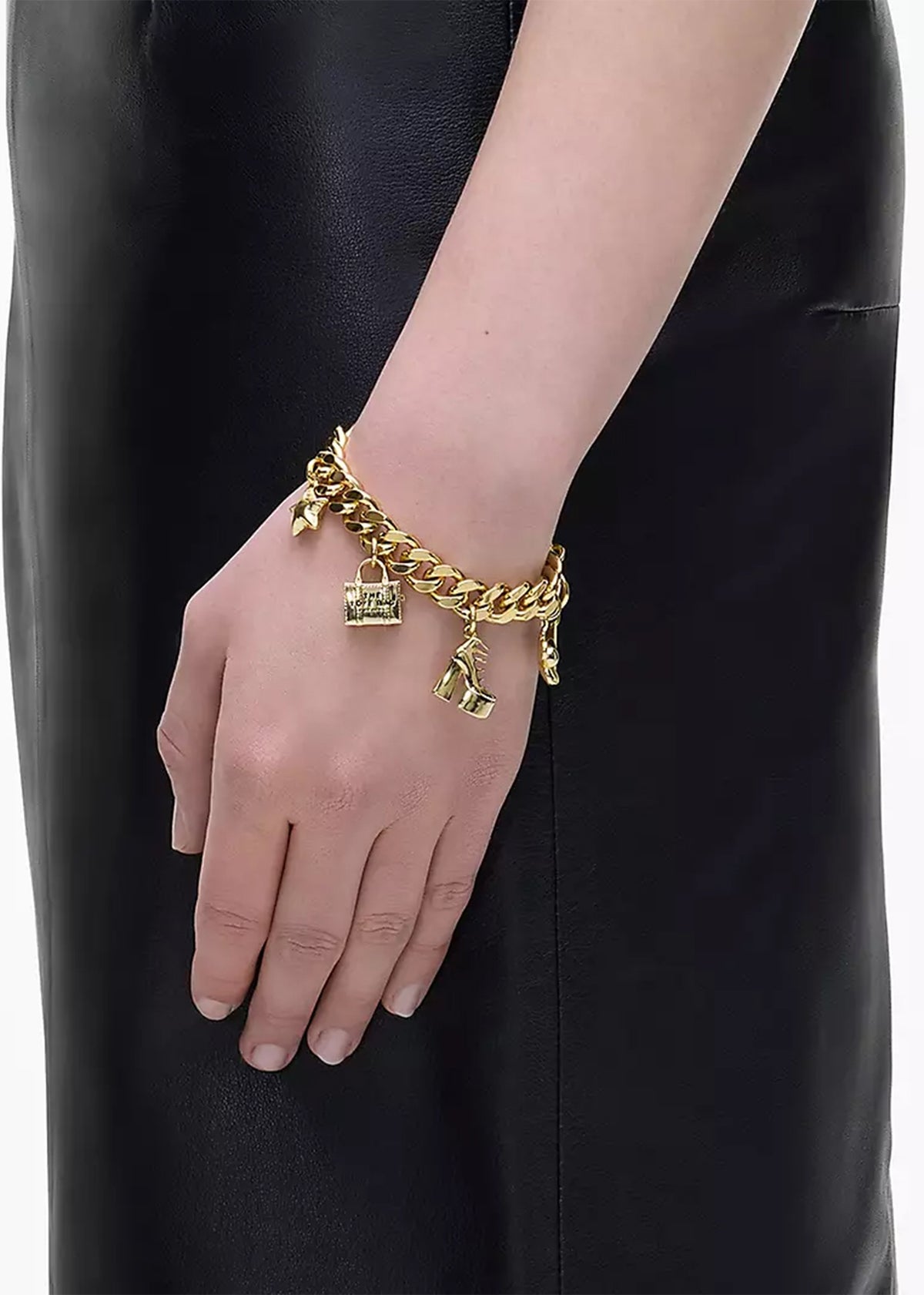 The Mini Icon Light Antique Gold Charm Bracelet