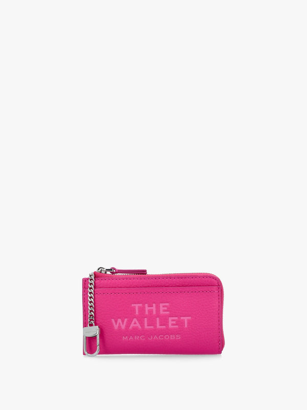 The Leather Top Zip Hot Pink Multi Wallet