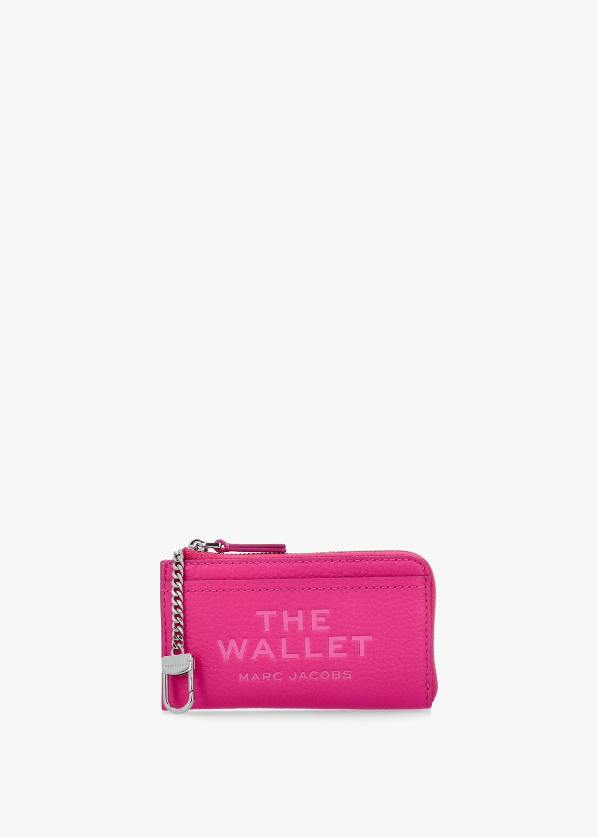 The Leather Top Zip Hot Pink Multi Wallet