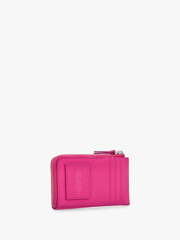 The Leather Top Zip Hot Pink Multi Wallet