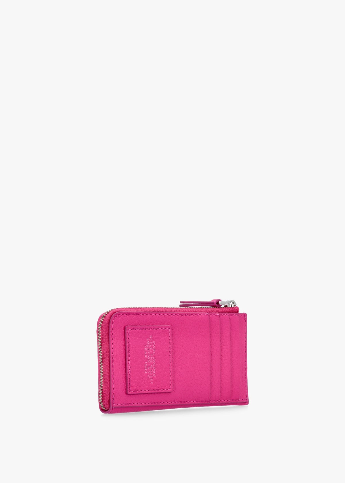 The Leather Top Zip Hot Pink Multi Wallet
