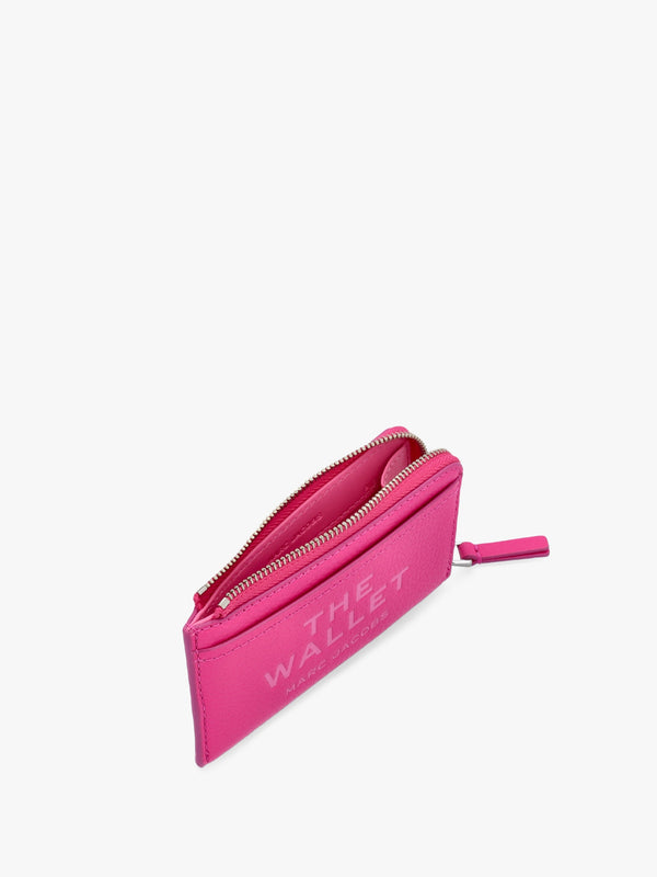 The Leather Top Zip Hot Pink Multi Wallet