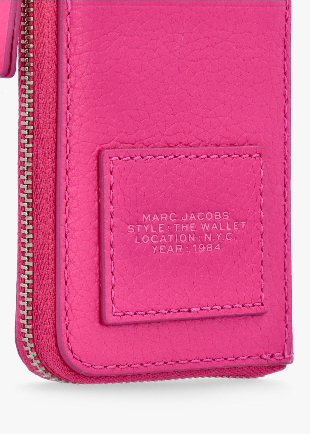 The Leather Top Zip Hot Pink Multi Wallet