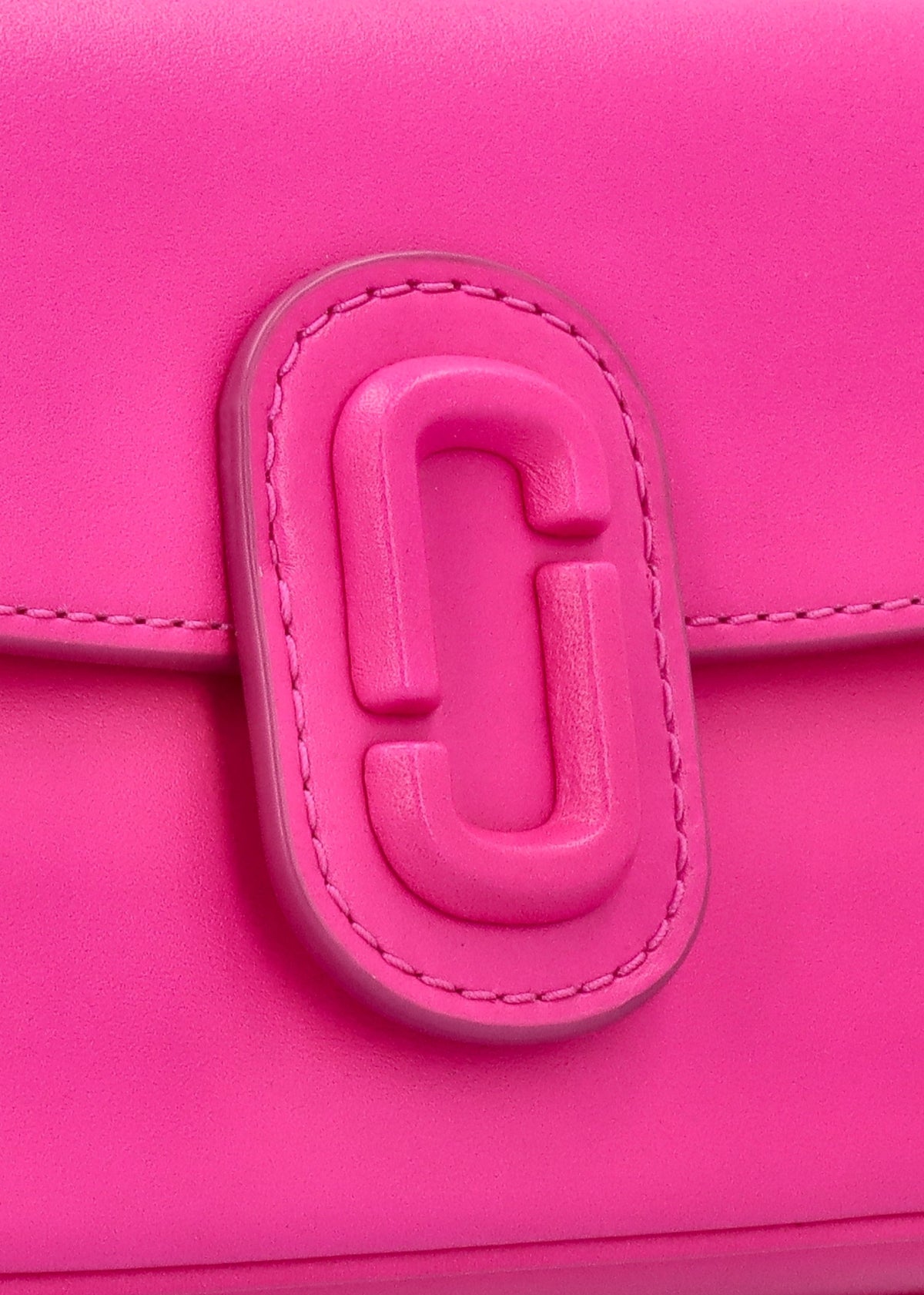 The Clover Hot Pink Leather Shoulder Bag