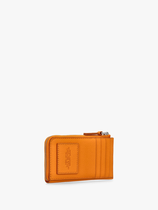 The Leather Top Zip Tangerine Multi Wallet