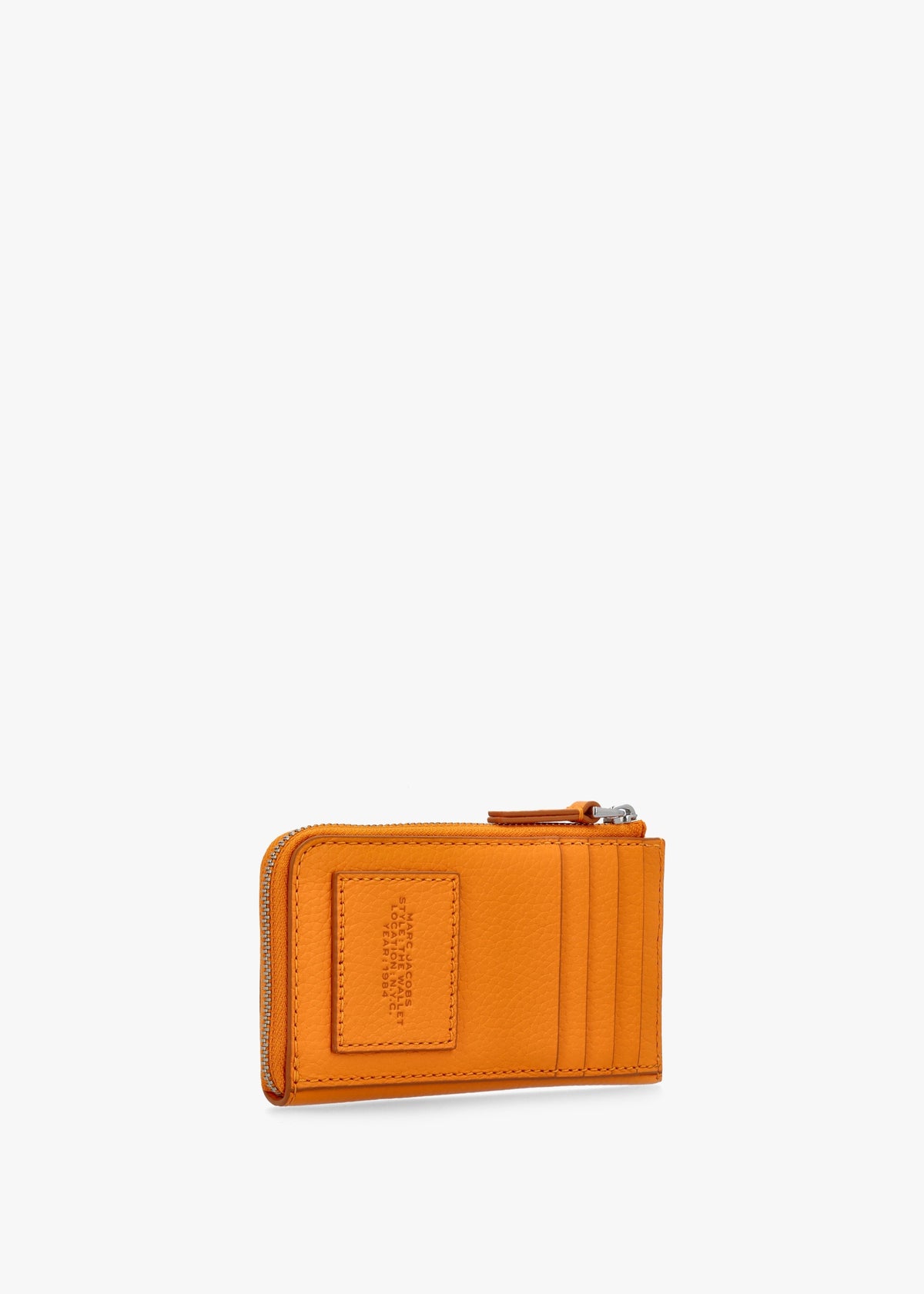 The Leather Top Zip Tangerine Multi Wallet