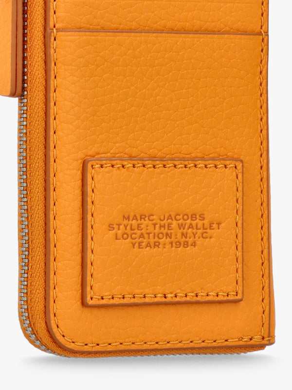 The Leather Top Zip Tangerine Multi Wallet