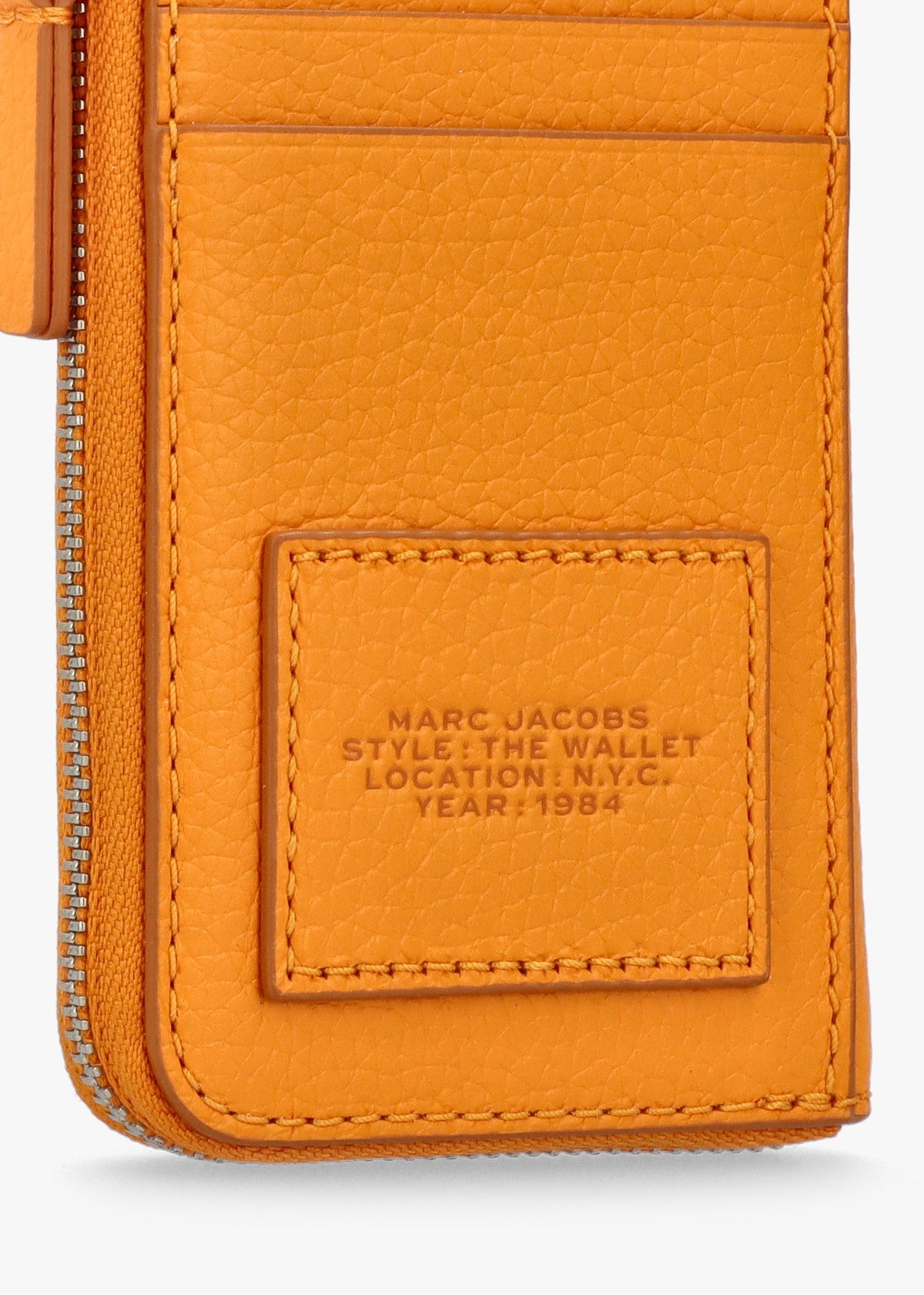 The Leather Top Zip Tangerine Multi Wallet