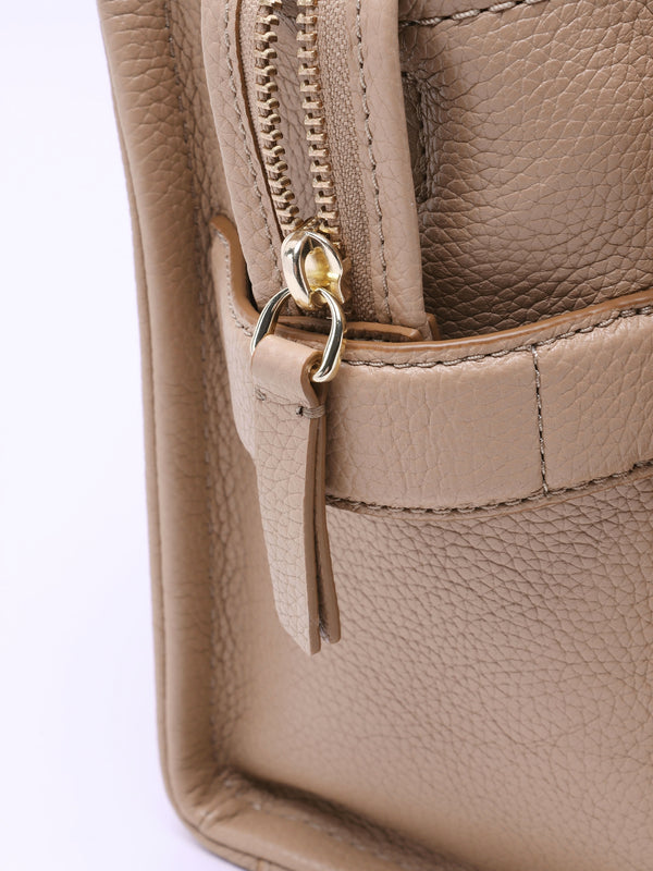 The Leather Small Camel Tote Bag