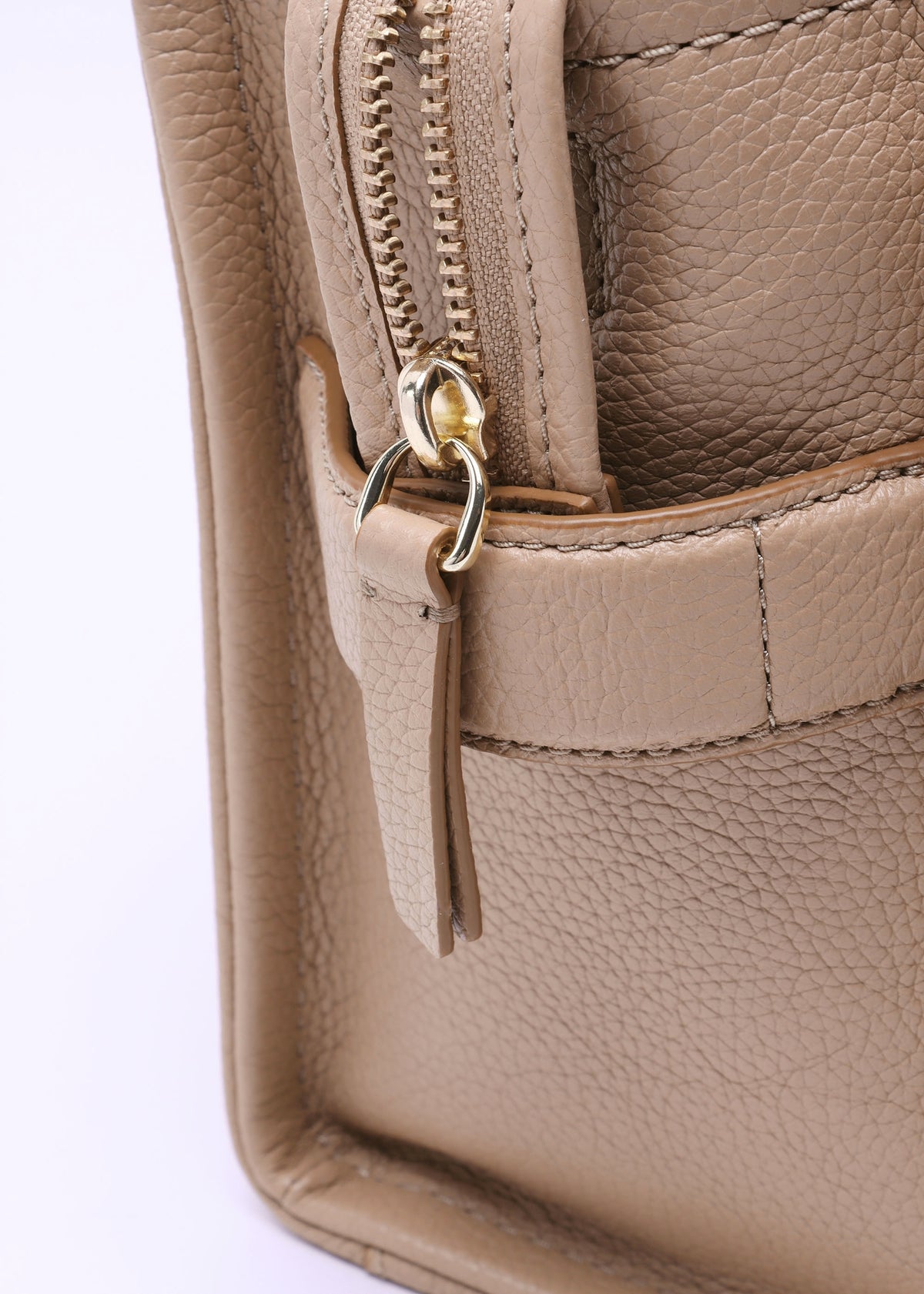 The Leather Small Camel Tote Bag