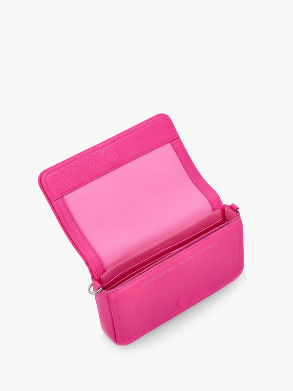 The Leather Mini Hot Pink Cross-Body Bag