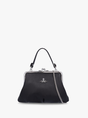 Granny Frame Black Purse