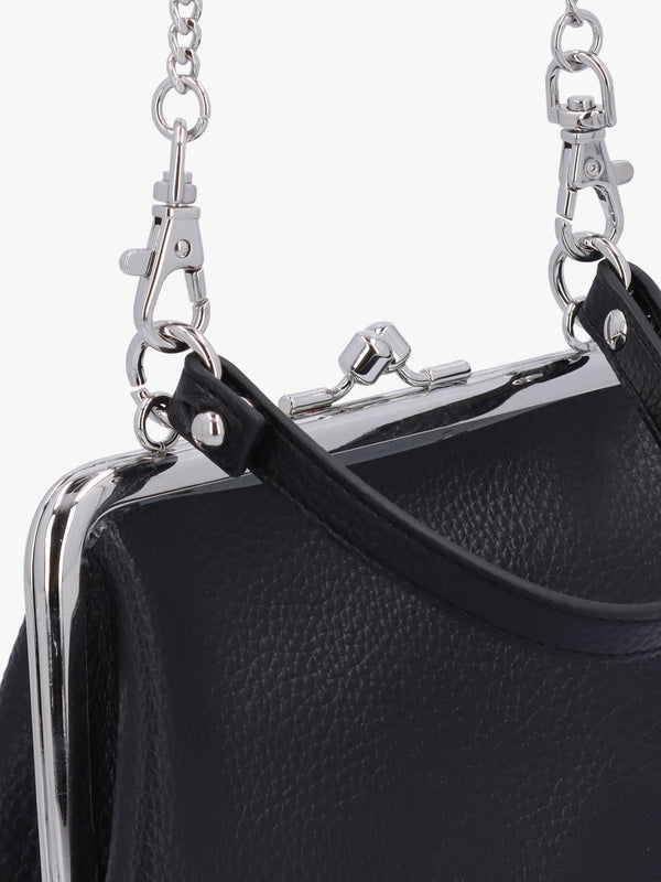 Granny Frame Black Purse