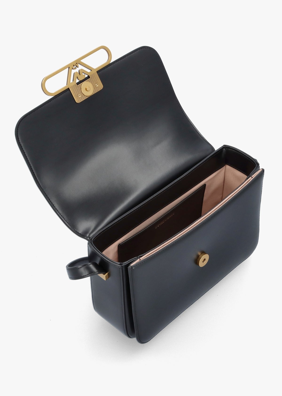 Luxe Black Leather Shoulder Bag
