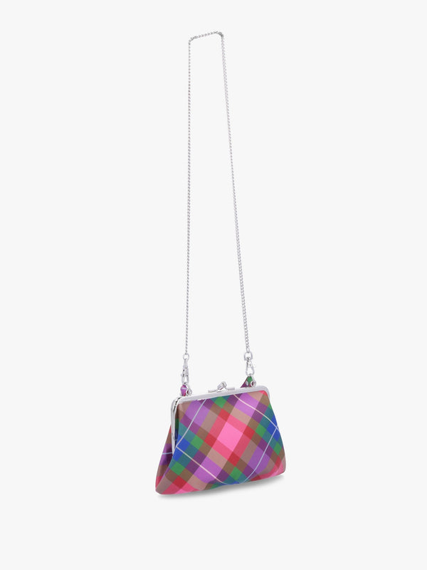 Granny Frame Candy Tartan Purse