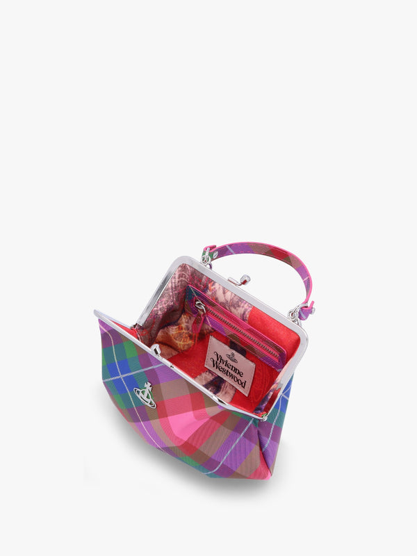 Granny Frame Candy Tartan Purse