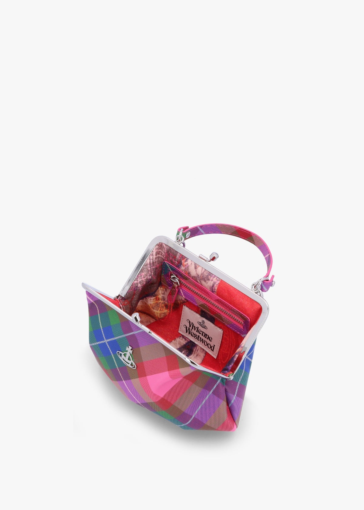 Granny Frame Candy Tartan Purse