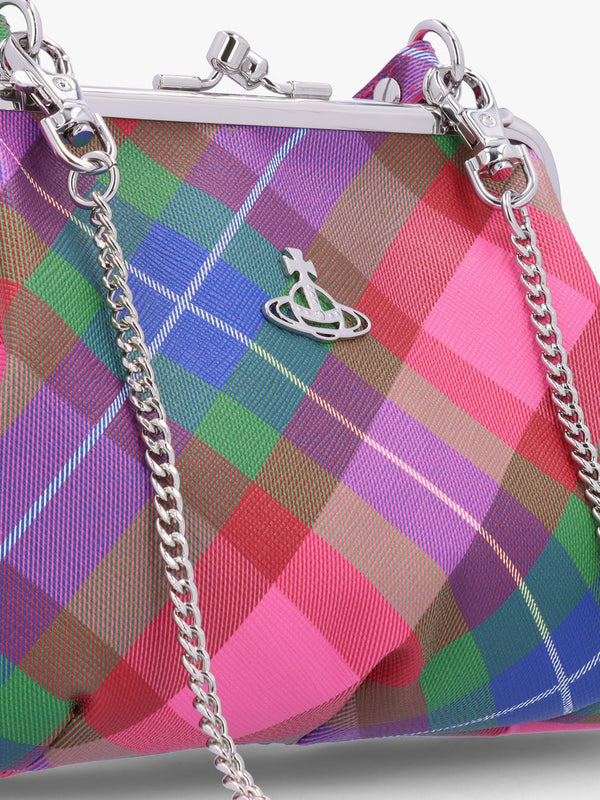 Granny Frame Candy Tartan Purse